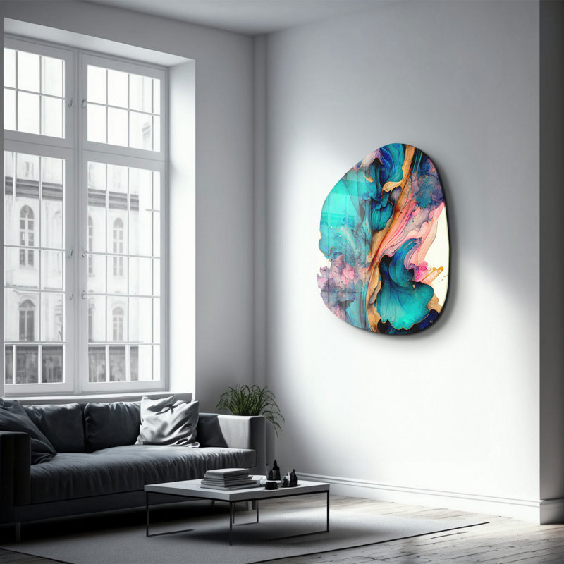 Wall Decor on Tempered Glass, 88" H x 68" W x 0.4" D