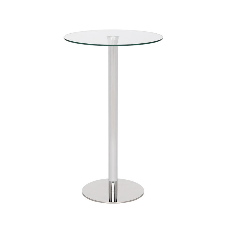 Round Glass Top Metal Base Dining Table