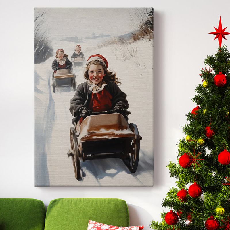 Art des Fêtes de Noël - Toile tendue avec châssis - Série 2-CCL, H 48 po x l 32 po