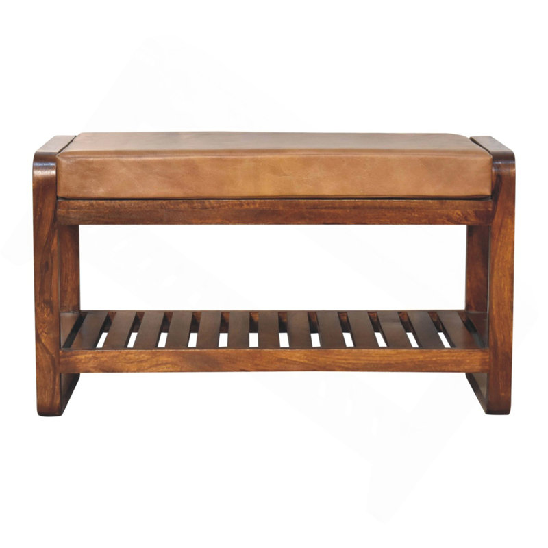 Wood Small Buffalo Slatted Hallway Bench