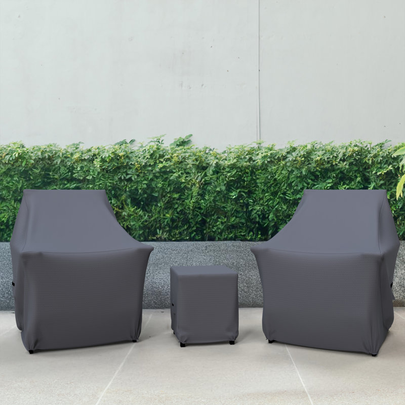  Ensemble de 3 chaises d'extérieur Adirondack, ensemble de 3, en polyester hydrofuge résistant aux rayons UV pour ensemble moderne 3 pièces