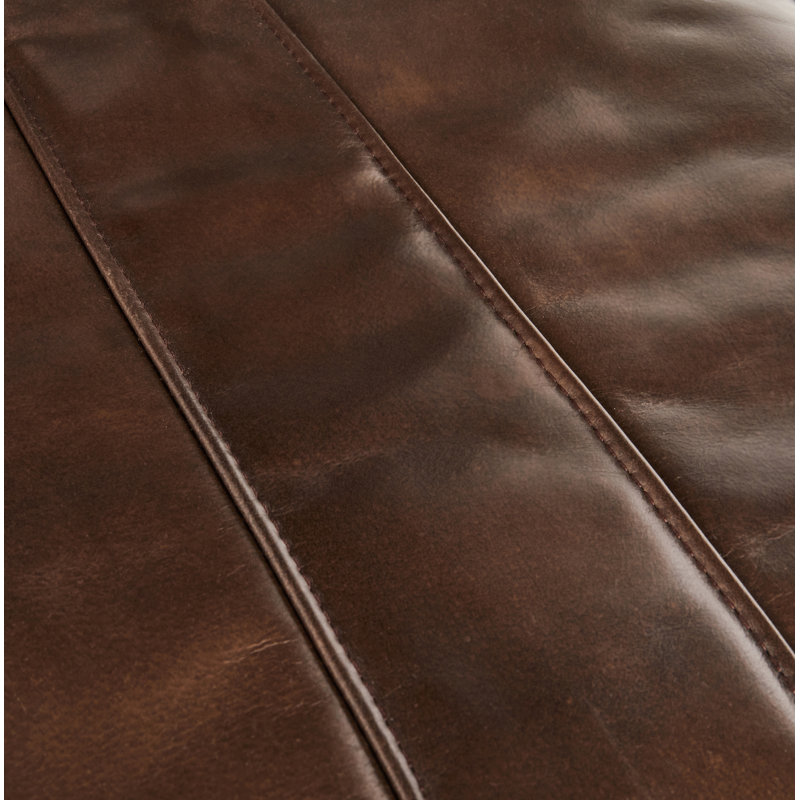 Chaise d'appoint en cuir Mayer, Blanc