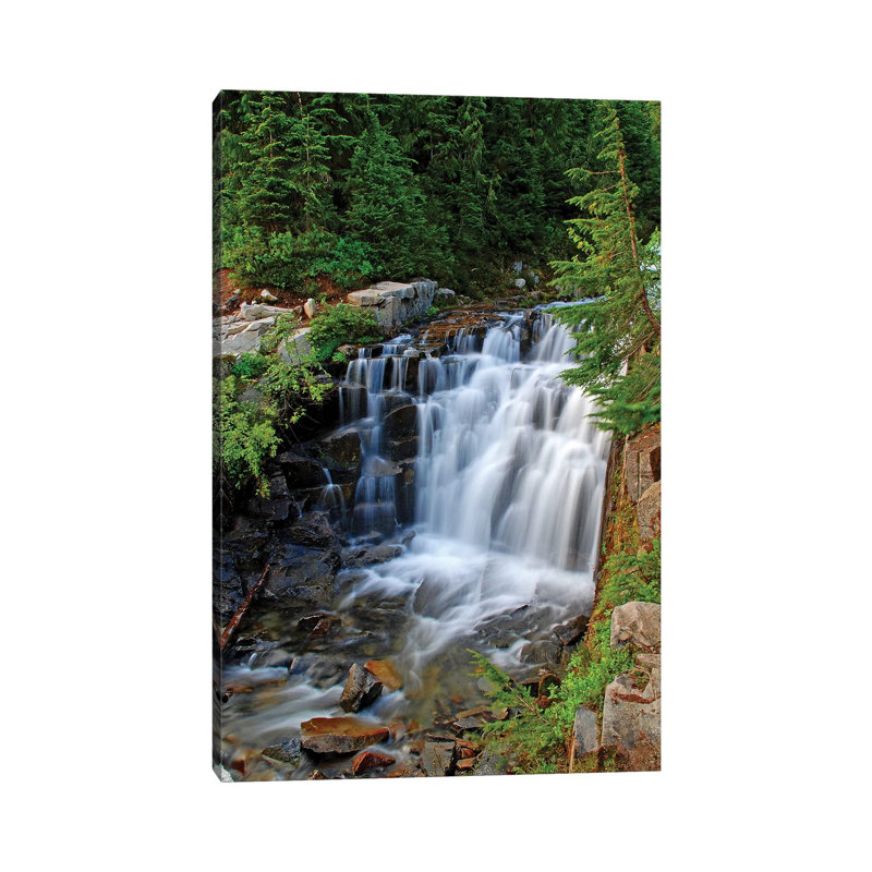 Sunbeam Creek Falls 1 Piece Wrapped Canvas Wall Art