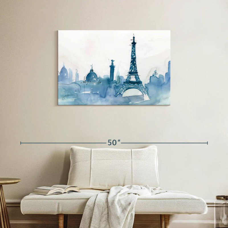 Nicci Ocean Blue Paris, 24" H x 36" W