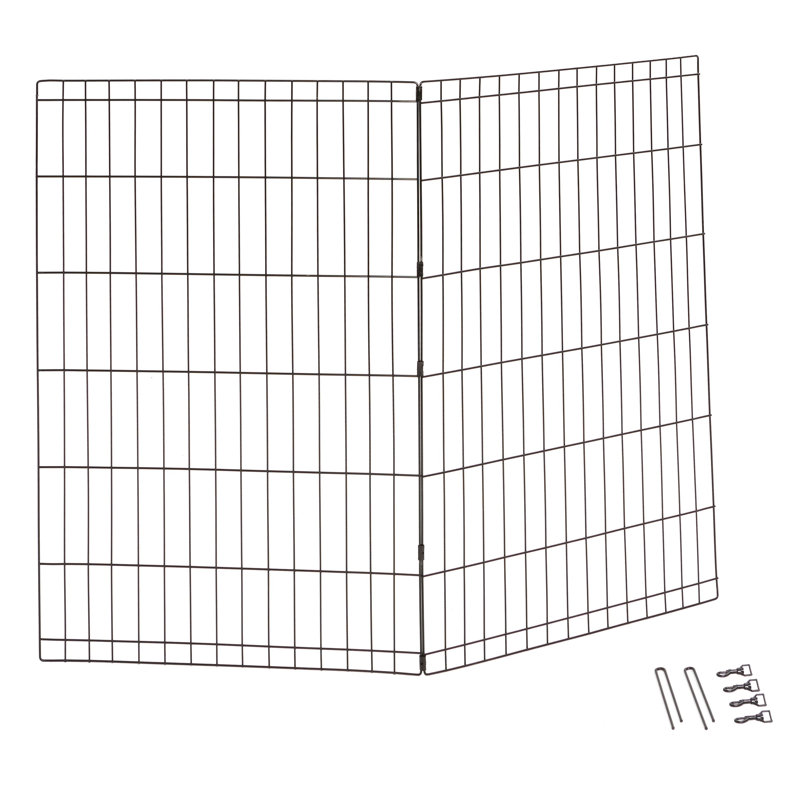 Barrière pour animaux à panneau, H 0,40 po x l 24,02 po x P 35,91 po