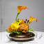 Handmade Artificial Floral Greenery Miniature Landscape In Ceramic Planter