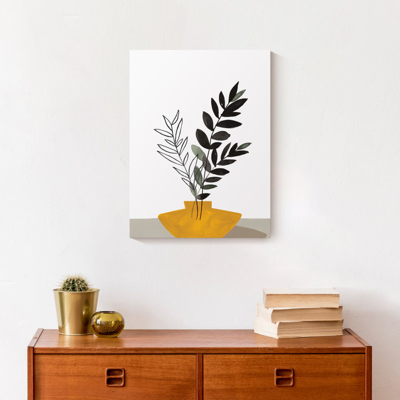 Tableau encadré flottant sur toile, H 21,75 po x l 17,75 po x P 1,75 po, Cadre flottant noir