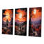 «Western Cowboy Rugged», 3 pièces sur toile-2106871926-2106871927