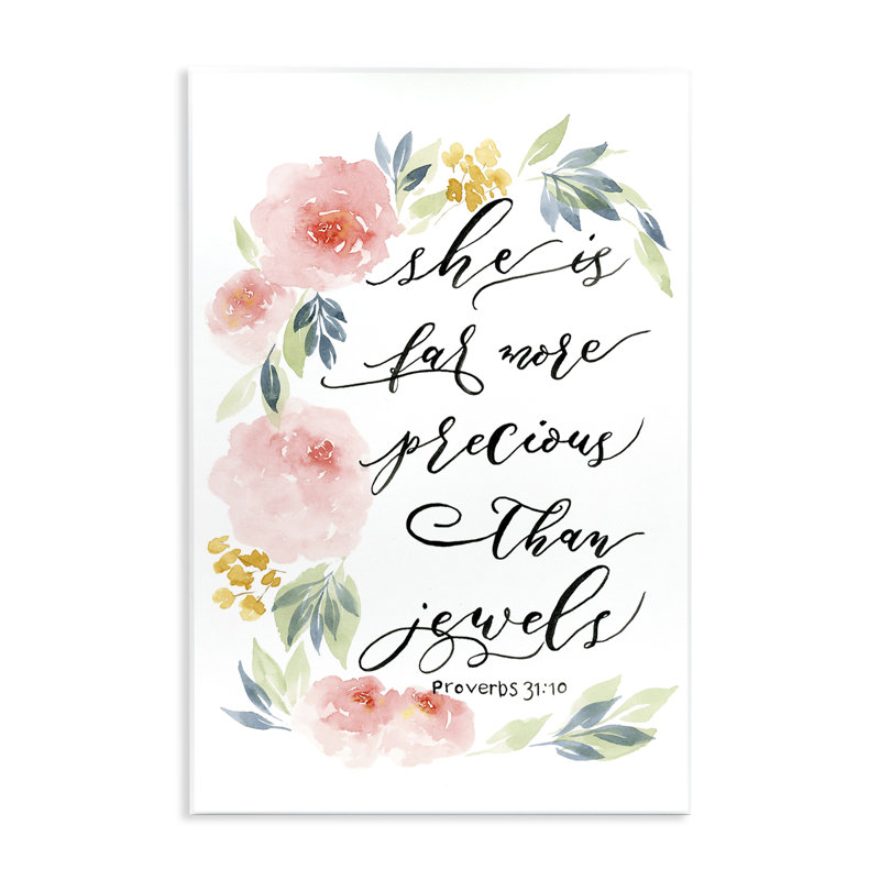 «Far More Precious Than Jewels», plaque murale, design par Lucille Price, H 15 po x l 10 po