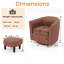 Fauteuil demi-tonneau pivotant avec repose-pieds, dossier courbé et accoudoirs-2062876539