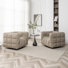 Fauteuil pivotant capitonné large de 38 po Ashyiah