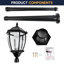 Lampadaire solaire en aluminium noir