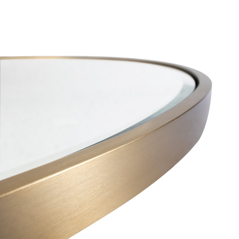 Mcfarren Metal Arch Wall Mirror, Satin Brass/Bevel Edge