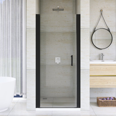 34-35 3/8" Pivot Semi-Frameless Shower Door