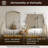 Dual Arch Scalloped Rectangular Bathroom Wall Mirror | Stainless Steel Frame-214319094-218507876