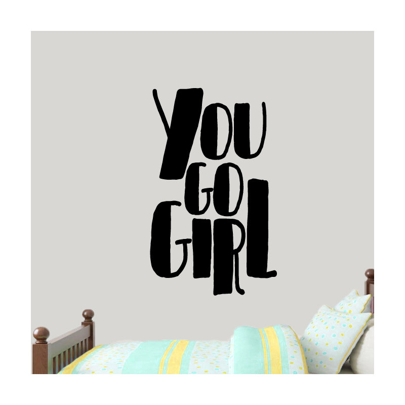 Text & Numbers Non-Wall Damaging Wall Decal, Black