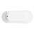 Modern White Freestanding Soaking Bathtub In Pure Acrylic With Overflow And Side Drain