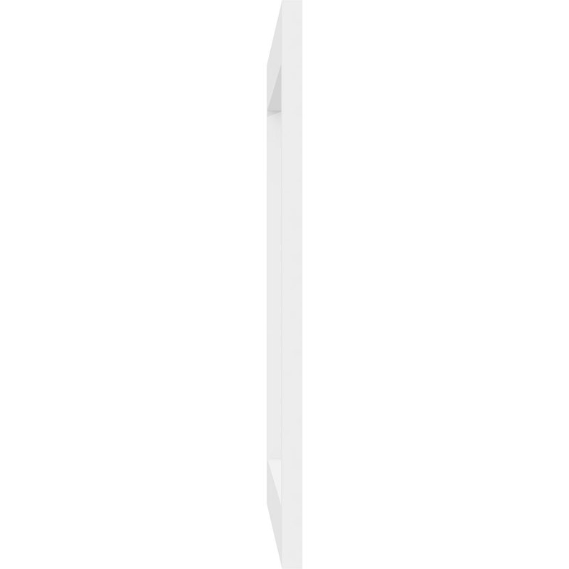 Panneau mural Prescott 3D en blanc, H 14 po x l 34 po x P 0,38 po