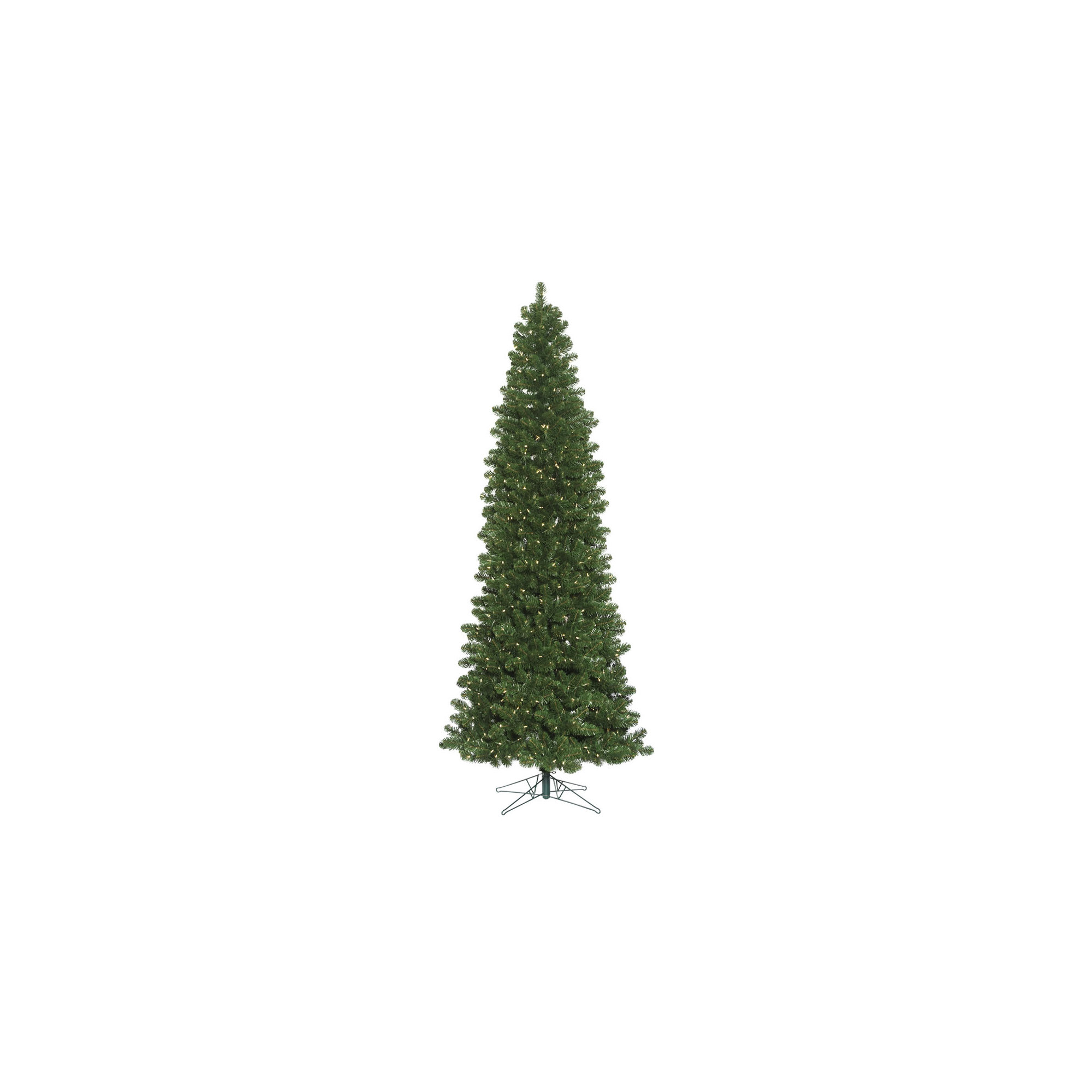 Flocked Green Fir Artificial Christmas Tree with 300 LED Clear/White Lights