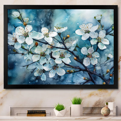«Ronar White Blue Apple Tree Melody» sur toile