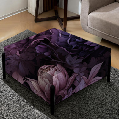 Gothic Botanicals Moody Patterns - Grand repose-pieds carré floral