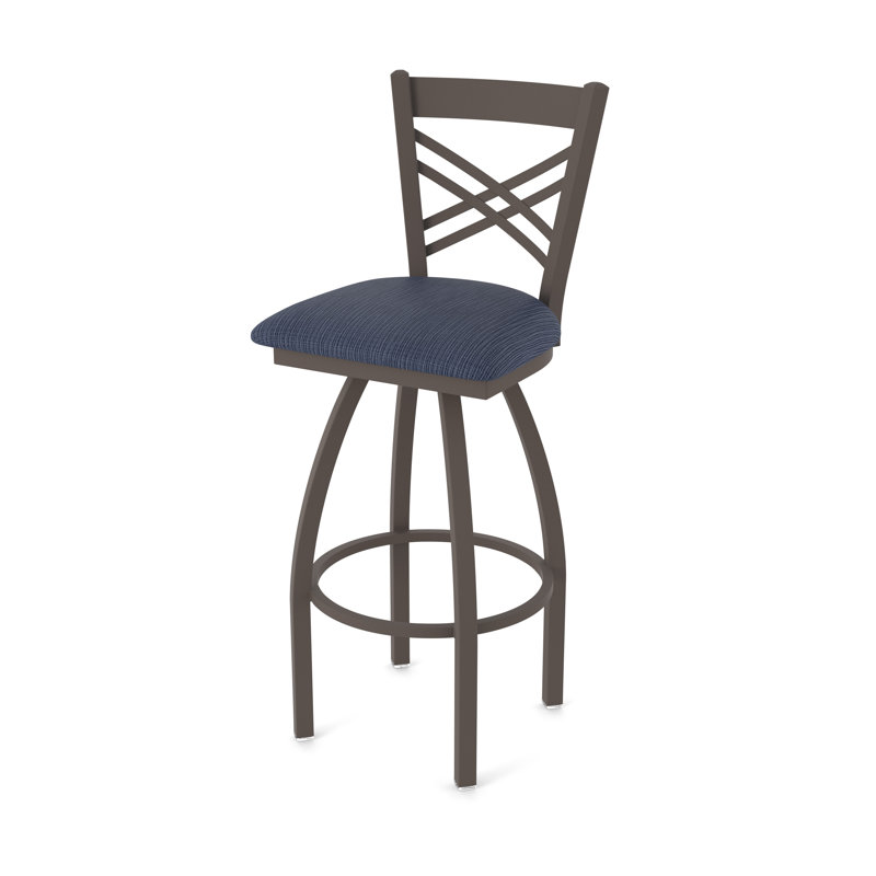 Catalina 36" Swivel Bar Stool, Bronze, Fabric-Graph Anchor