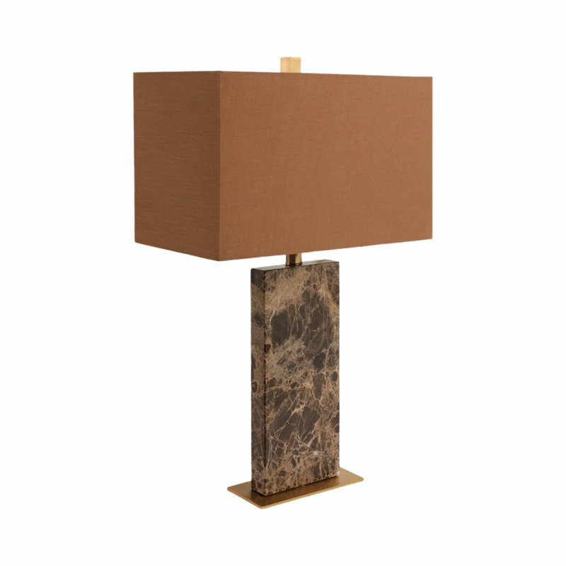 Sagebrook Home 26X16" Rectangle Marble Lamp, Light Brown