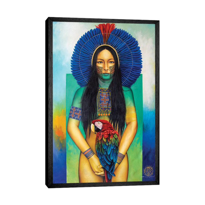 Golden Dream 1 Piece Painting on Canvas, 101.6 cm H x 66.04 cm W, Black Framed