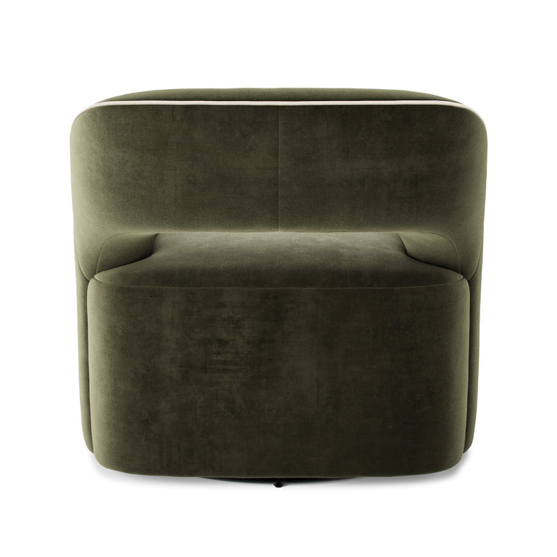 BLYTHE Swivel Armchair Chair with Ottoman, Surrey Olive