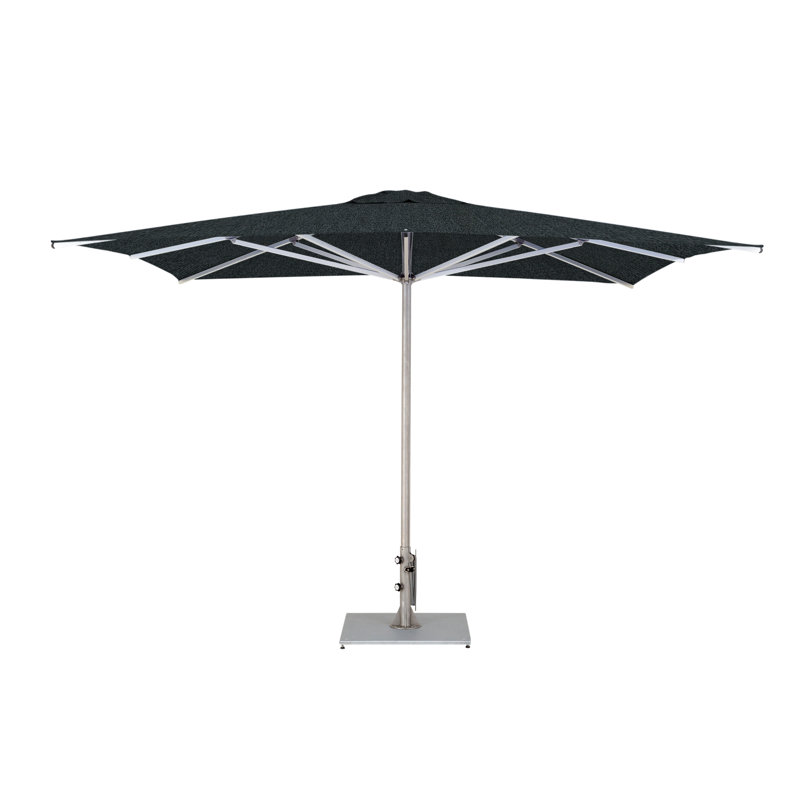 Storm 10' Square Umbrella, Double Stack Metal Plate, Mineral Blue