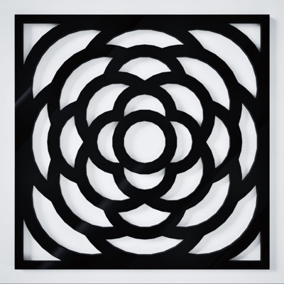 Panneaux muraux décoratifs en acrylique Edinburg, très petit, l 7 3/8 po x H 7 3/8 po x T 1/8 po, noir