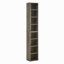 Étagère de rangement multimédia à 8 niveaux, armoire de rangement compacte CD DVD avec tablettes réglables, bibliothèque haute étroite pour le bureau à domicile, bibliothèque multifonctionnelle à deux étages