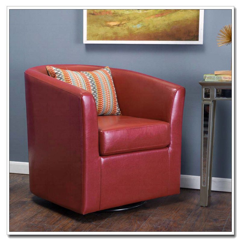 Fauteuil d'appoint pivotant, Rouge