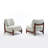 30"W Boucle Armless Upholstered Accent Chair With Solid Wood Leg-955627318