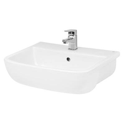 Nuie Furniture Ceramics 520mm L x 425mm W White Vitreous China Rectangular Sink with Overflow