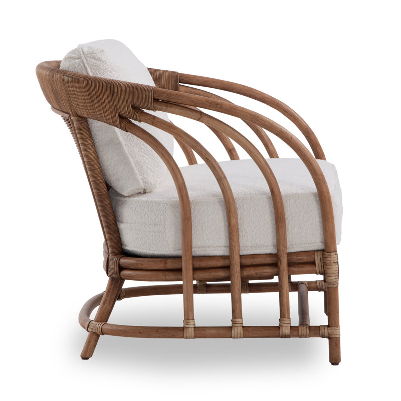 Fauteuil d'appoint Redondo, Miel, Chenille rose / velours uni; 0809-14
