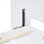 Grand lit escamotable mural avec tablettes supérieures et USB, blanc