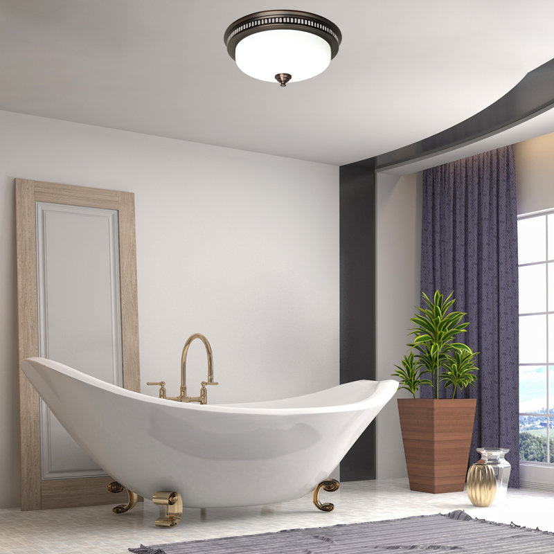 110 CFM Bathroom Fan with Lighting Ventilation Decorative Exhaust Fan, Oil Rubbed Bronze