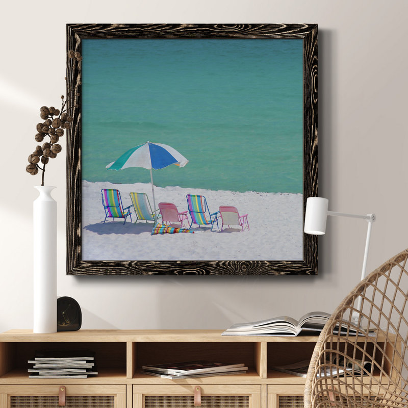 River Jewels II - Toile encadrée de qualité supérieure - prête à être accrochée, Cadre espresso, H 17 po x l 17 po x P 1,5 po