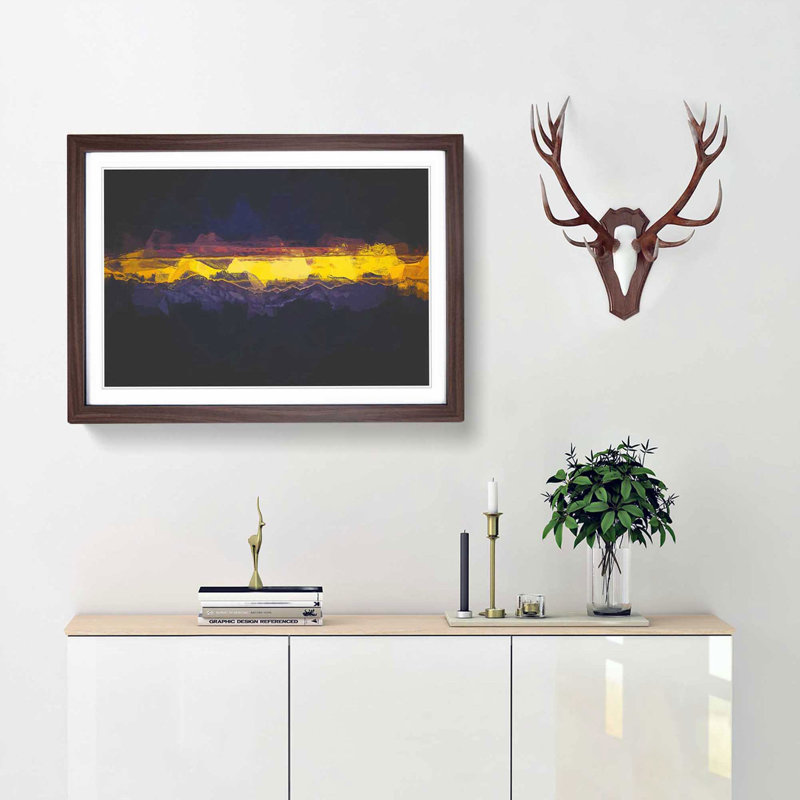 Between the Earth & Sky in Abstract - Picture Frame Graphic Art Print, Walnut Framed, 62cm H x 87cm W x 2cm D