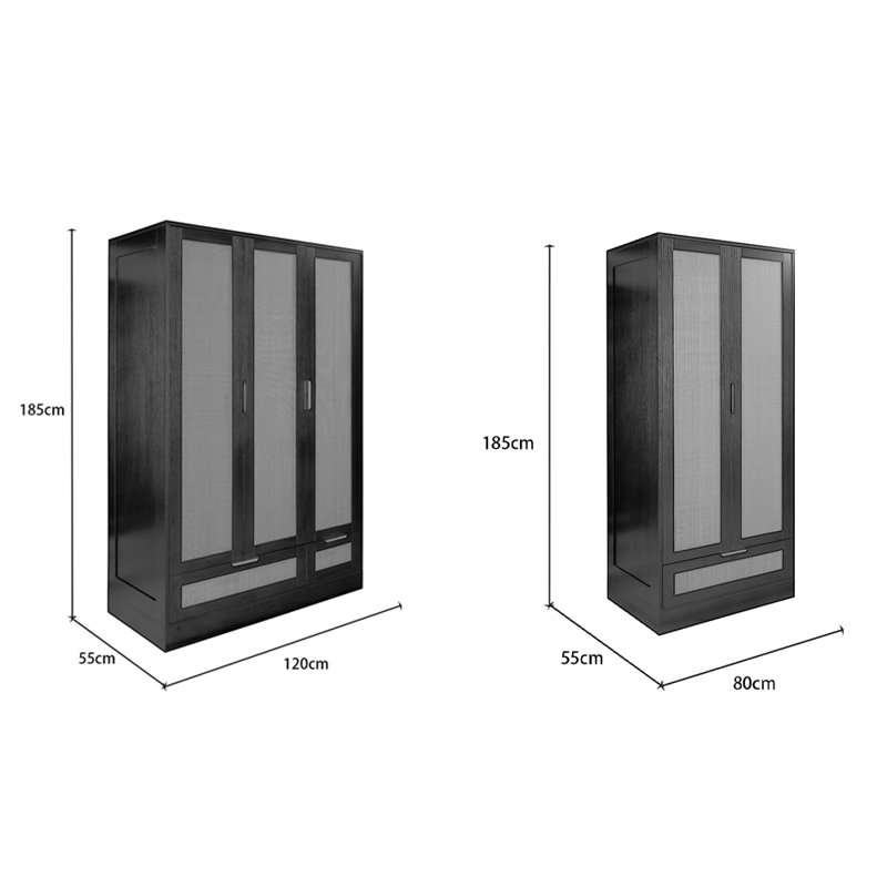 Boho 5 Door Manufactured Wood Wardrobe