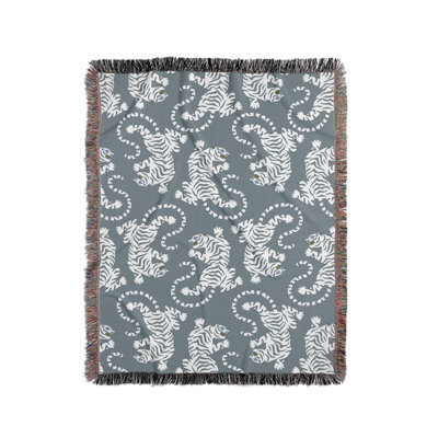 Jeté en mélange de coton Leonard Tiger