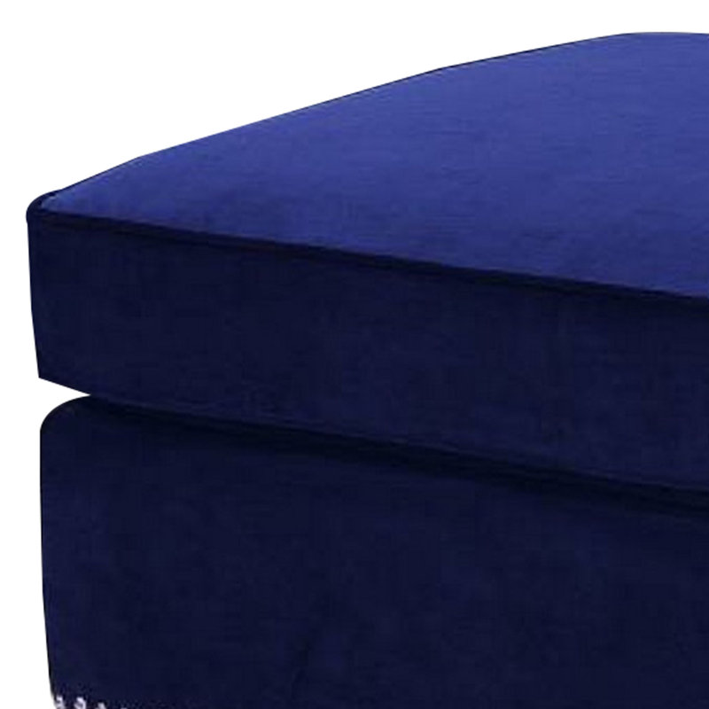 Shriner Velvet Ottoman