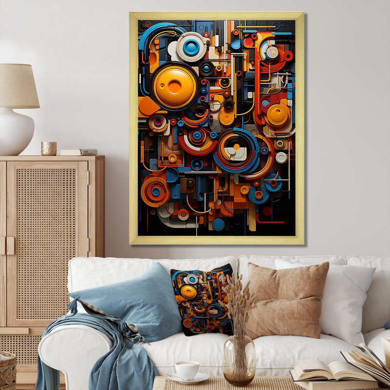 Opt Art Vibrant Rhapsody II Opt Vibrant Rhapsody II, Encadrement doré, H 40 po x l 30 po x P 1,5 po