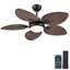 Ventilateur de plafond 44 "/ 52" à feuilles tropicales à intensité variable avec lumières DEL et télécommande-439252746-439240859