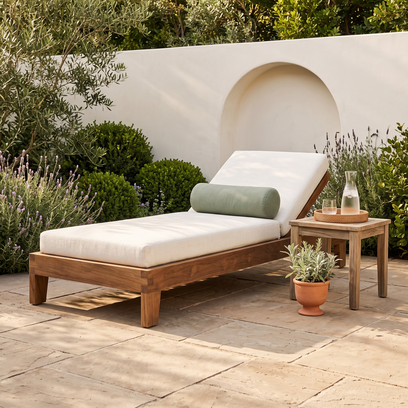 Cassia 30 " Teak Patio Chaise Lounge
