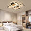 Luminaire encastré 32 po moderne noir et blanc