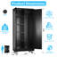 71 po Armoire autoportante à roulettes en métal H avec tringle, crochets et panneau perforé noir-311253522-311253517