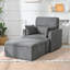 Fauteuil surdimensionné avec repose-pieds et repose-pieds rembourré avec rangement