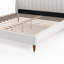 Lit plateforme tapissier beige avec tête de lit à oreilles-1182079829